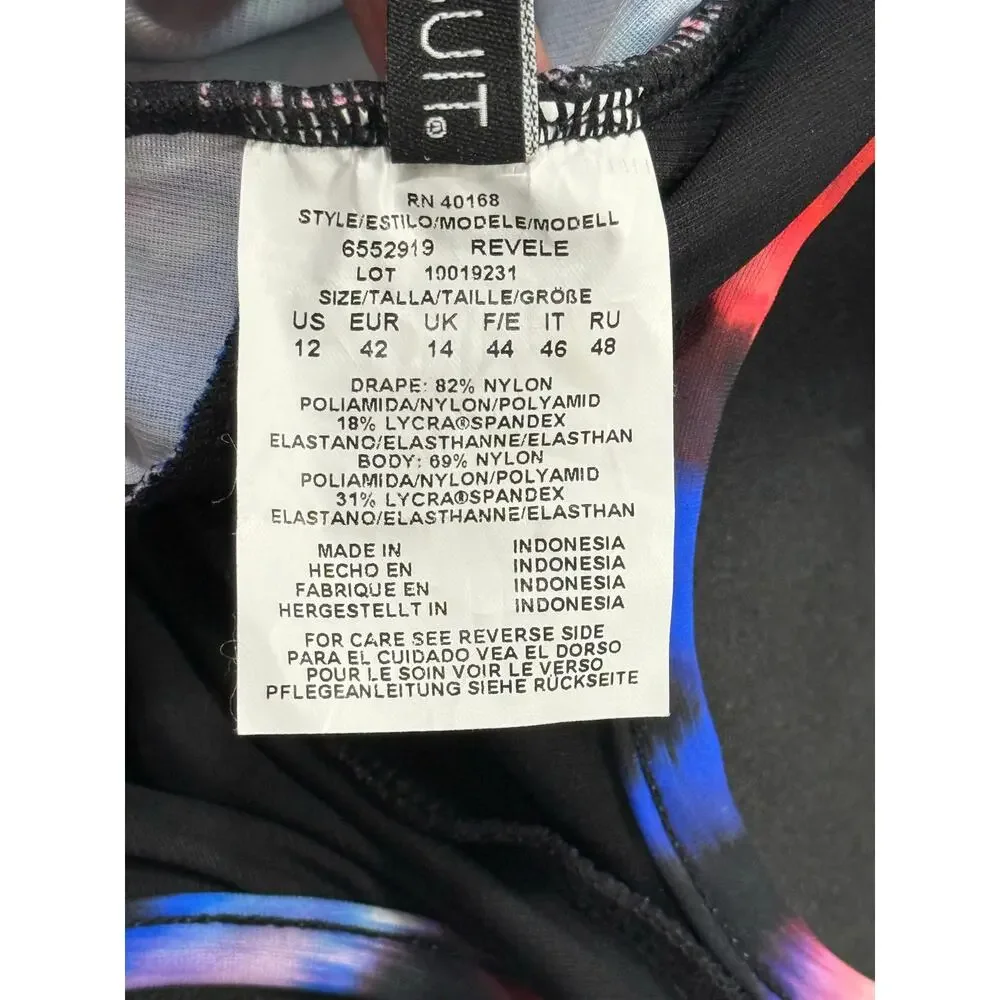 Miraclesuit Fuego Flora Revele Printed Underwire One-Piece Swimsuit US 12 NWOT